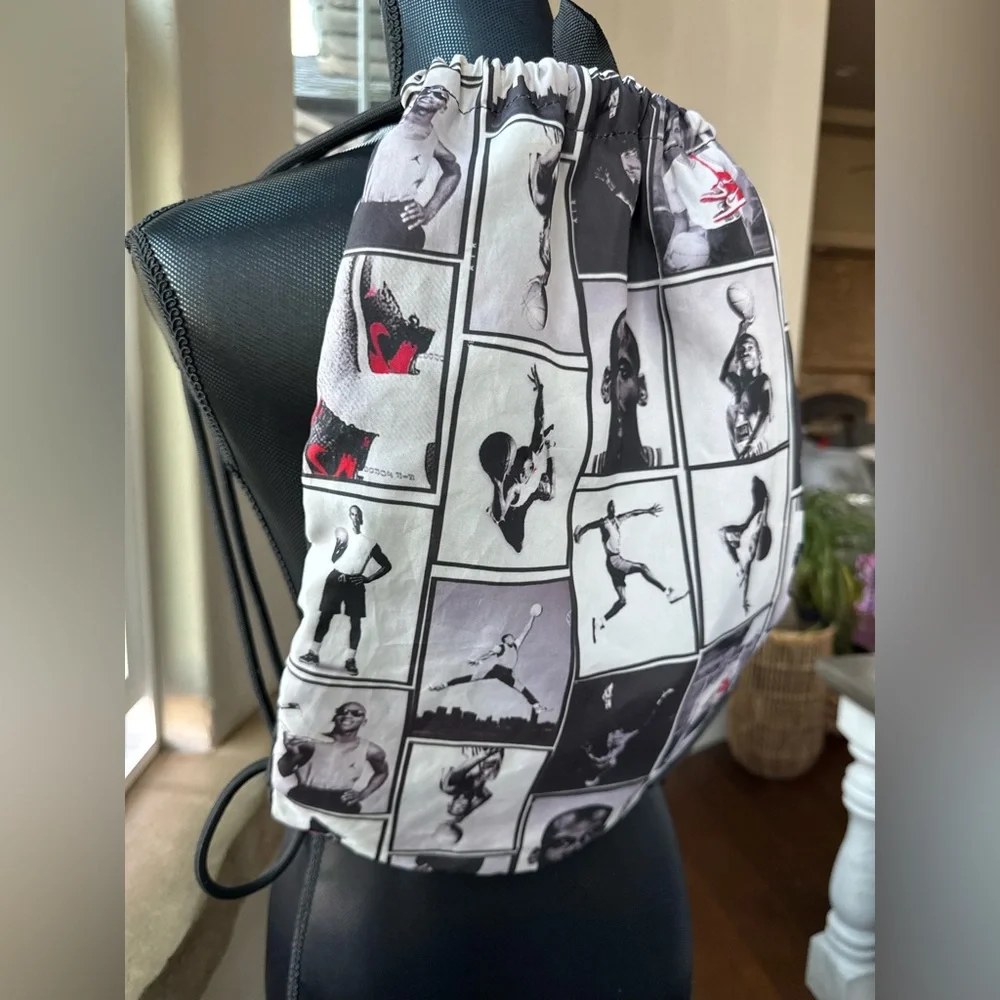 Jordan Jumpman Classics Daypack Black & White Graphic Drawstring Bag